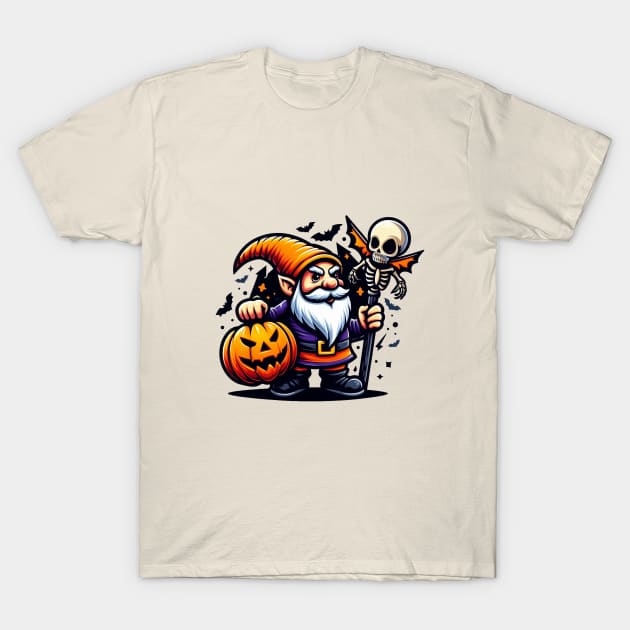 Halloween Gnome T-Shirt by BukovskyART